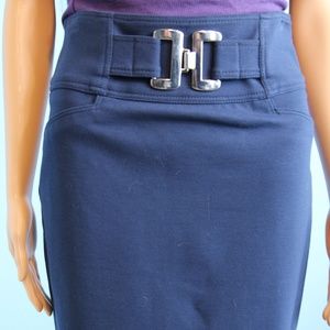 Cache Skirts - Cache Contour Navy Blue Skirt Silver Buckle Cache Skirts - Cache Contour Navy Blue Skirt Silver Buckle